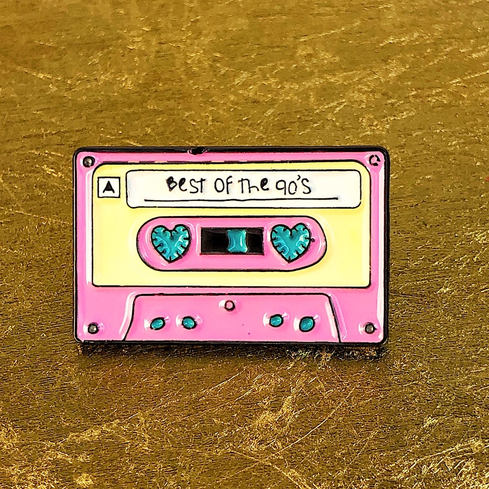 2 for $15! Best of the 90s Cassette Enamel Pin
